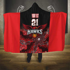 Basketball Custom Illawarra Hooded Blanket Simple Australian Dot Art - Aussie Hoodie