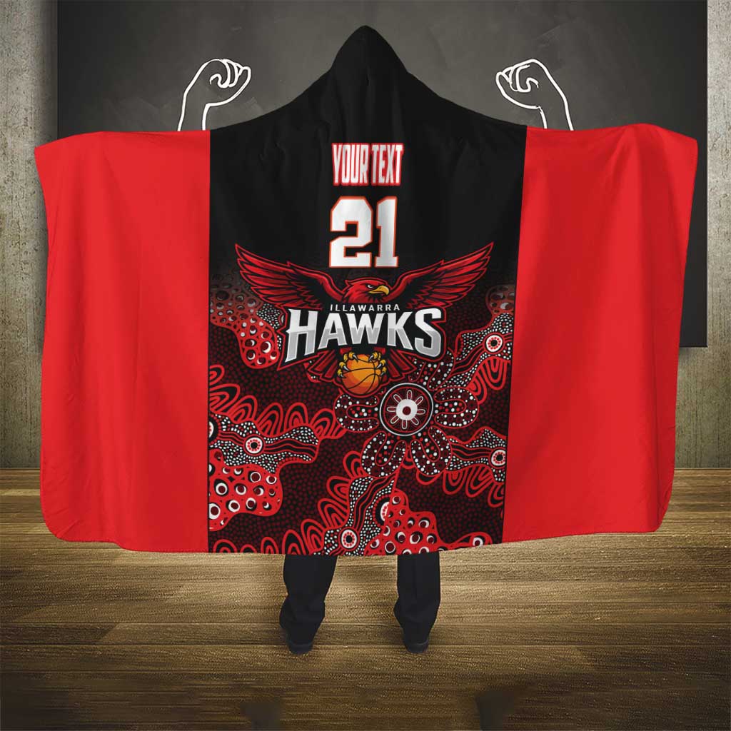 Basketball Custom Illawarra Hooded Blanket Simple Australian Dot Art - Aussie Hoodie