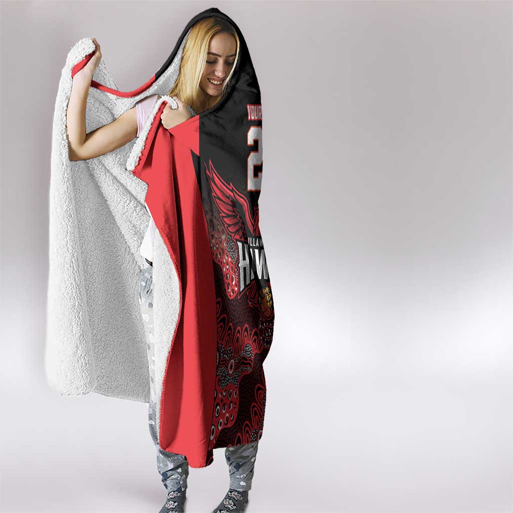 Basketball Custom Illawarra Hooded Blanket Simple Australian Dot Art - Aussie Hoodie