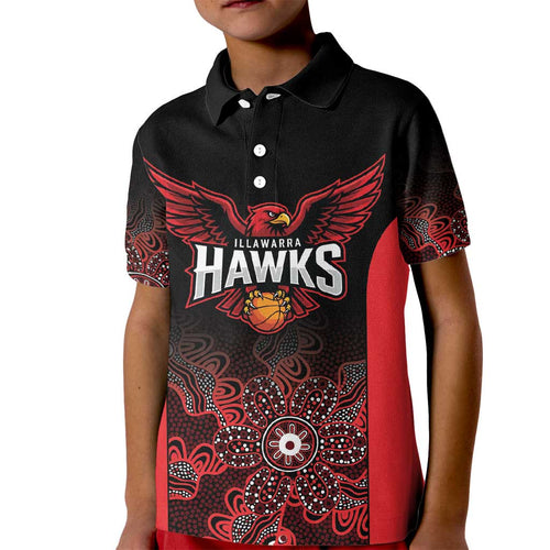 Basketball Custom Illawarra Kid Polo Shirt Simple Australian Dot Art - Aussie Hoodie