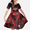 Basketball Custom Illawarra Kid Short Sleeve Dress Simple Australian Dot Art - Aussie Hoodie