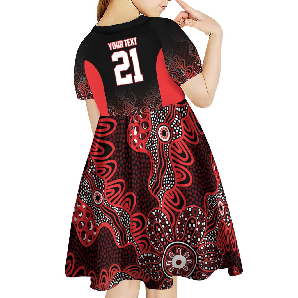 Basketball Custom Illawarra Kid Short Sleeve Dress Simple Australian Dot Art - Aussie Hoodie