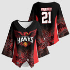 Basketball Custom Illawarra Kimono Sleeve Blouse Simple Australian Dot Art - Aussie Hoodie