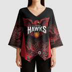 Basketball Custom Illawarra Kimono Sleeve Blouse Simple Australian Dot Art - Aussie Hoodie