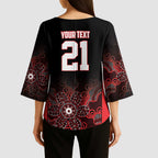 Basketball Custom Illawarra Kimono Sleeve Blouse Simple Australian Dot Art - Aussie Hoodie
