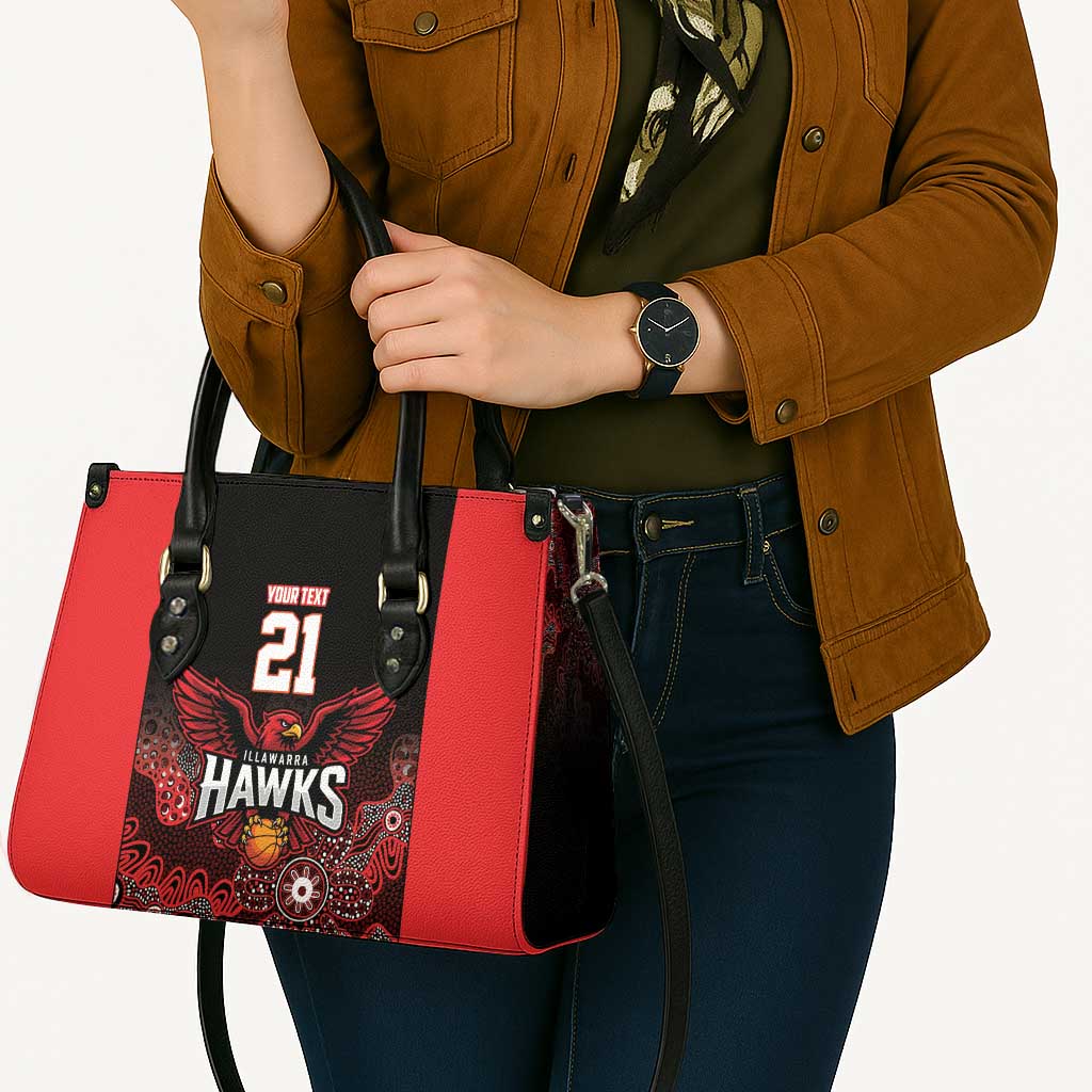 Basketball Custom Illawarra Leather Bag Simple Australian Dot Art - Aussie Hoodie