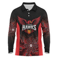 Basketball Custom Illawarra Long Sleeve Polo Shirt Simple Australian Dot Art - Aussie Hoodie