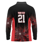 Basketball Custom Illawarra Long Sleeve Polo Shirt Simple Australian Dot Art - Aussie Hoodie