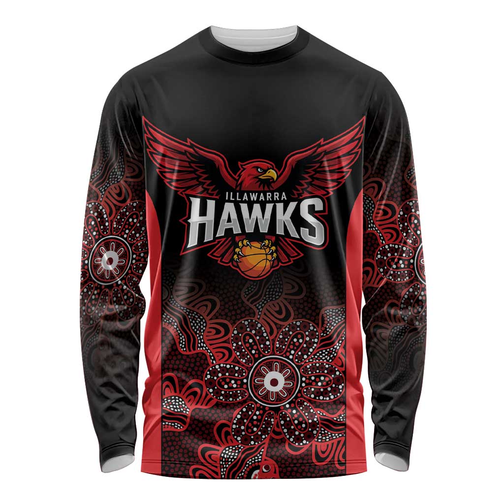 Basketball Custom Illawarra Long Sleeve Shirt Simple Australian Dot Art - Aussie Hoodie