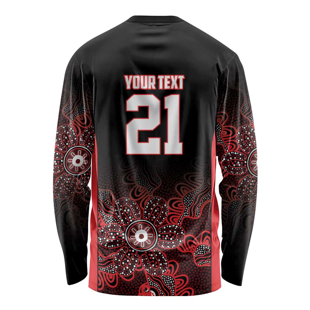 Basketball Custom Illawarra Long Sleeve Shirt Simple Australian Dot Art - Aussie Hoodie