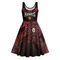 Basketball Custom Illawarra Midi Dress Simple Australian Dot Art - Aussie Hoodie