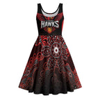 Basketball Custom Illawarra Midi Dress Simple Australian Dot Art - Aussie Hoodie