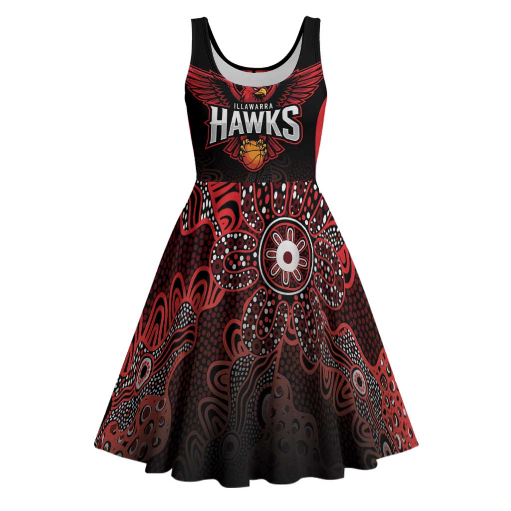Basketball Custom Illawarra Midi Dress Simple Australian Dot Art - Aussie Hoodie