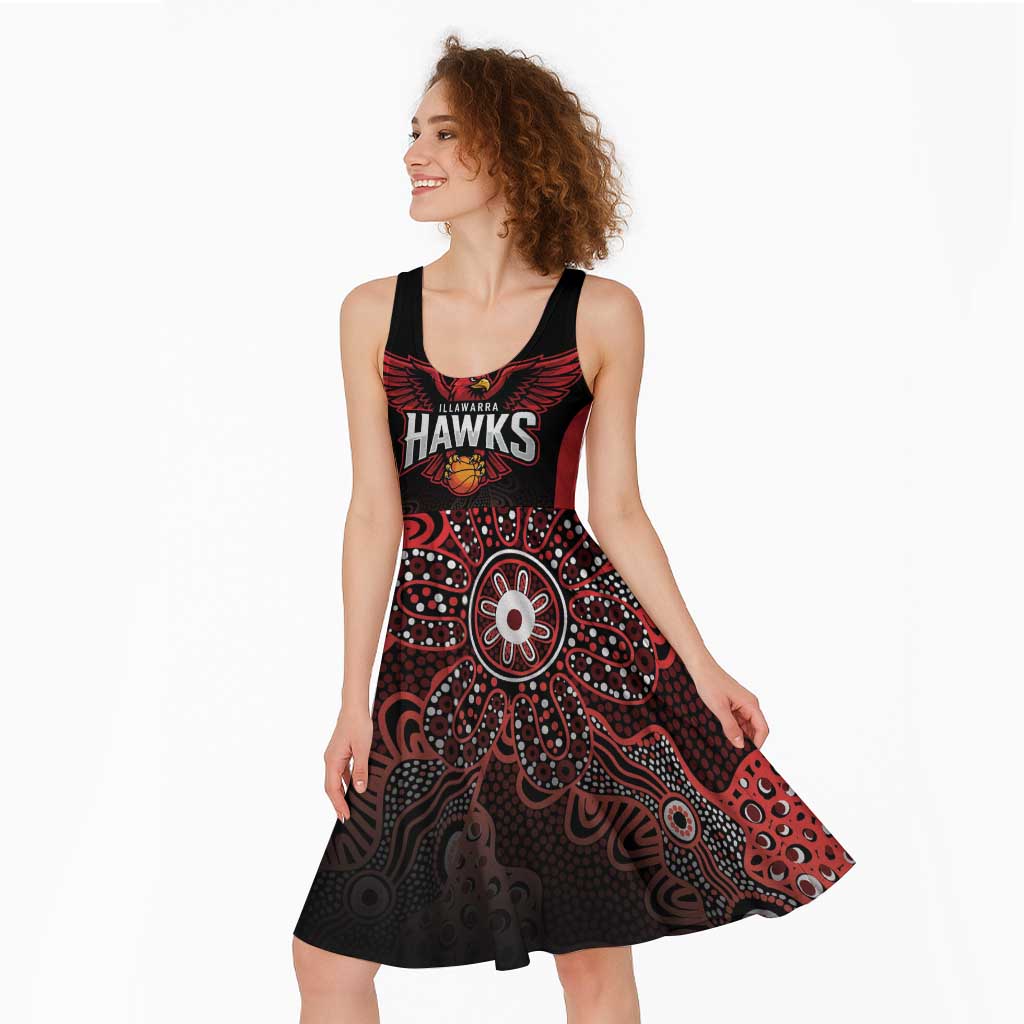 Basketball Custom Illawarra Midi Dress Simple Australian Dot Art - Aussie Hoodie