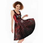 Basketball Custom Illawarra Midi Dress Simple Australian Dot Art - Aussie Hoodie