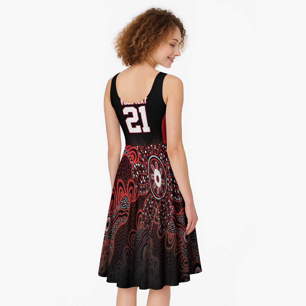 Basketball Custom Illawarra Midi Dress Simple Australian Dot Art - Aussie Hoodie