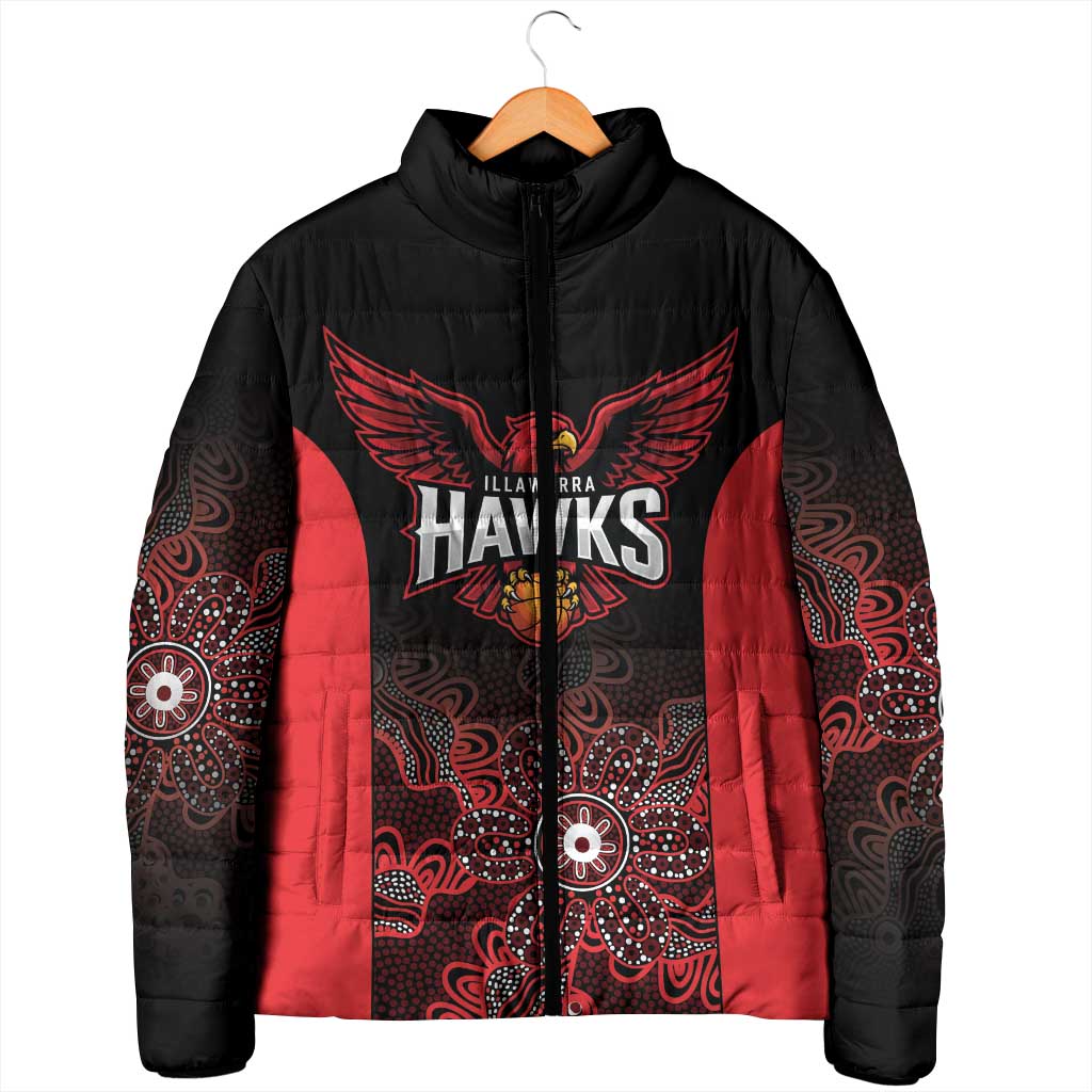 Basketball Custom Illawarra Padded Jacket Simple Australian Dot Art - Aussie Hoodie