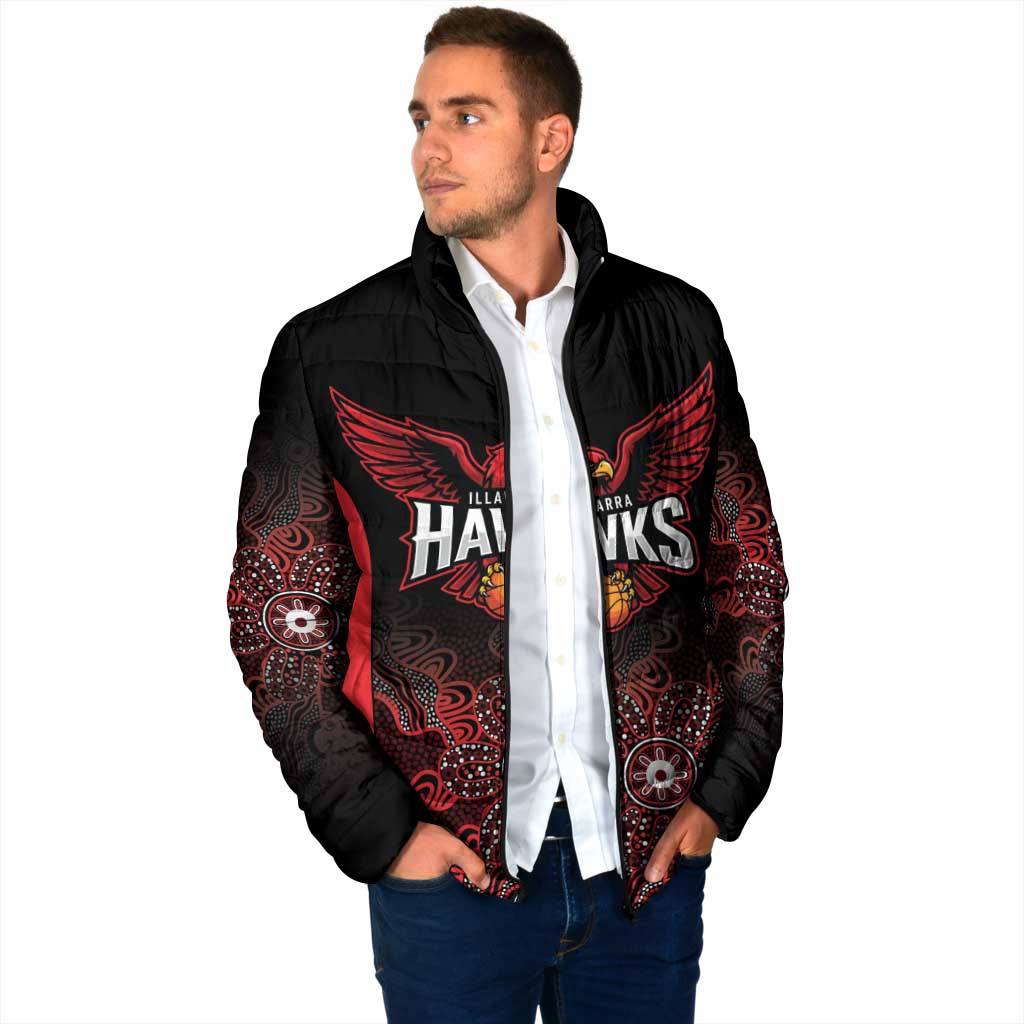 Basketball Custom Illawarra Padded Jacket Simple Australian Dot Art - Aussie Hoodie