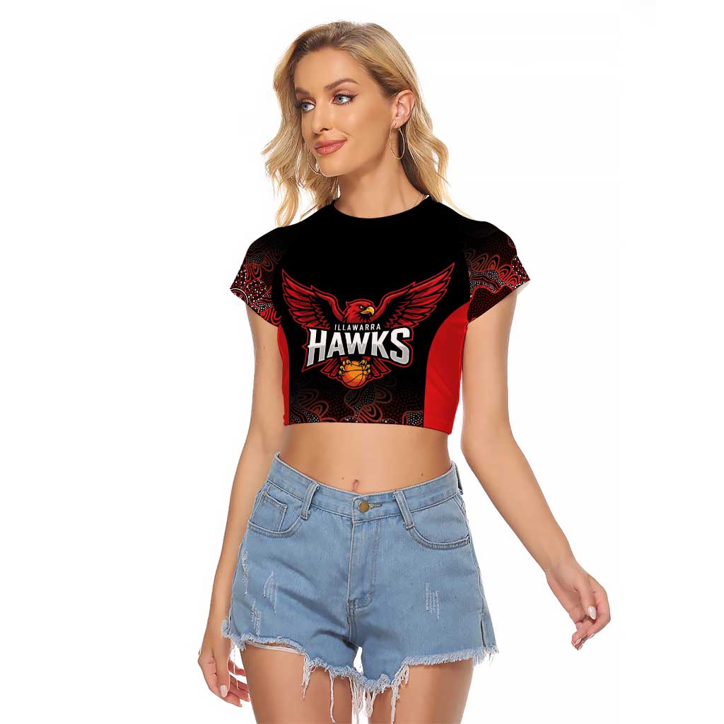 Basketball Custom Illawarra Raglan Cropped T Shirt Simple Australian Dot Art - Aussie Hoodie