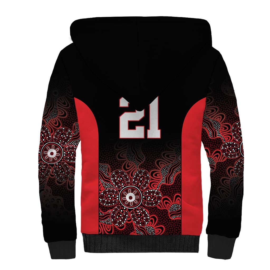 Basketball Custom Illawarra Sherpa Hoodie Simple Australian Dot Art - Aussie Hoodie