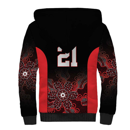 Basketball Custom Illawarra Sherpa Hoodie Simple Australian Dot Art - Aussie Hoodie