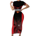 Basketball Custom Illawarra Short Sleeve Bodycon Dress Simple Australian Dot Art - Aussie Hoodie