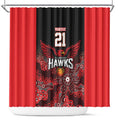 Basketball Custom Illawarra Shower Curtain Simple Australian Dot Art - Aussie Hoodie