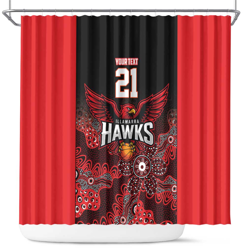 Basketball Custom Illawarra Shower Curtain Simple Australian Dot Art - Aussie Hoodie