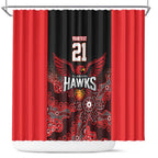Basketball Custom Illawarra Shower Curtain Simple Australian Dot Art - Aussie Hoodie