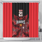 Basketball Custom Illawarra Shower Curtain Simple Australian Dot Art - Aussie Hoodie