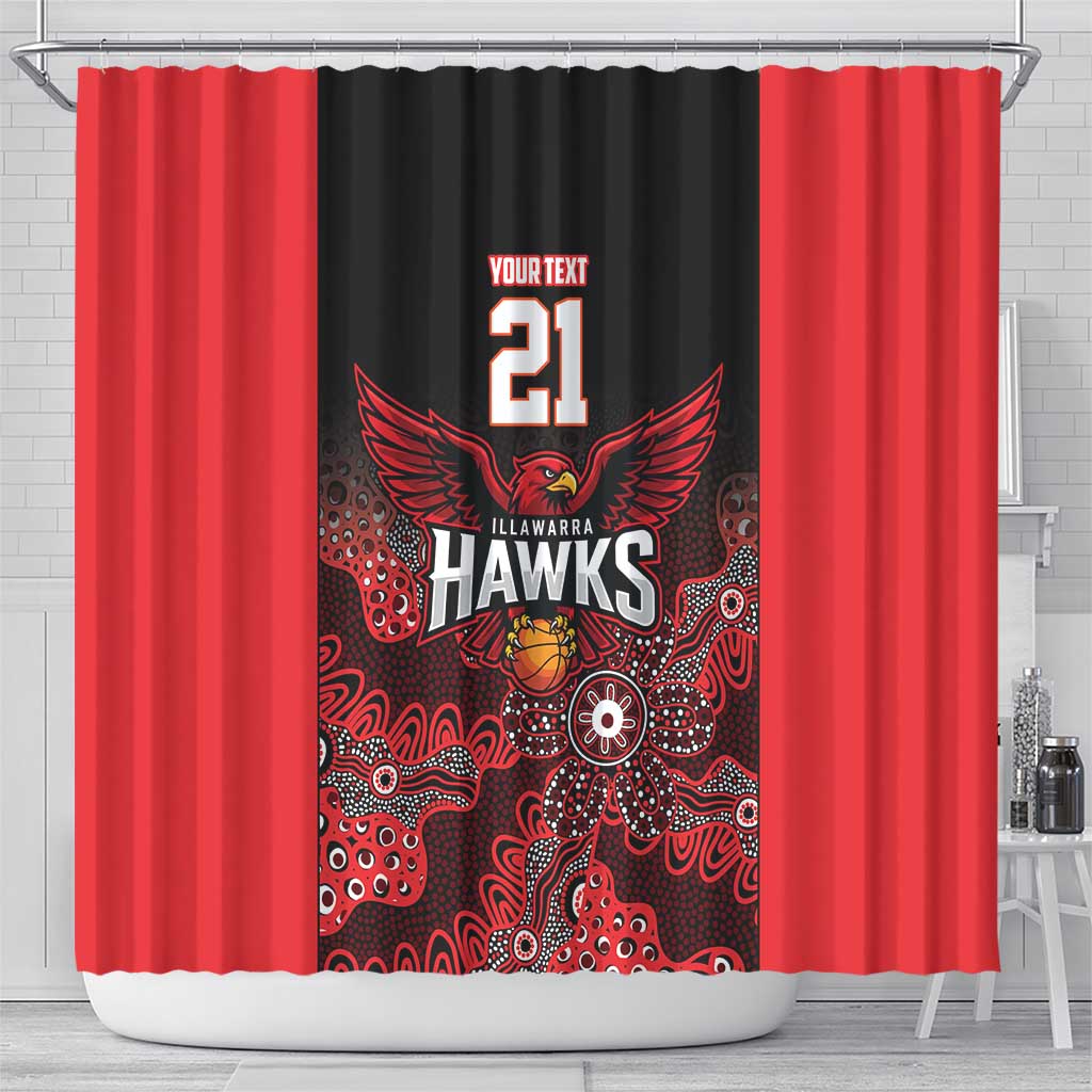 Basketball Custom Illawarra Shower Curtain Simple Australian Dot Art - Aussie Hoodie