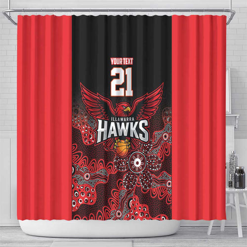 Basketball Custom Illawarra Shower Curtain Simple Australian Dot Art - Aussie Hoodie
