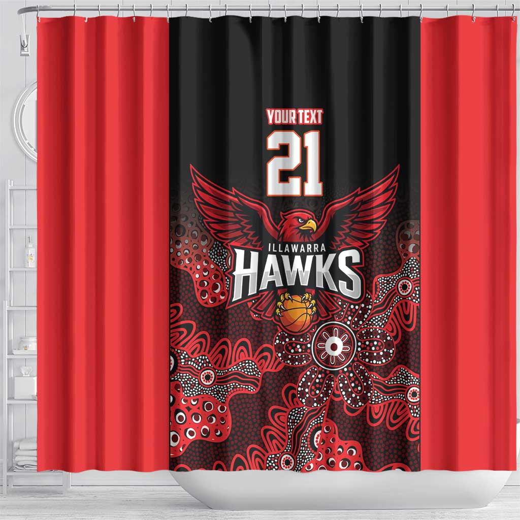 Basketball Custom Illawarra Shower Curtain Simple Australian Dot Art - Aussie Hoodie