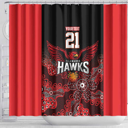 Basketball Custom Illawarra Shower Curtain Simple Australian Dot Art - Aussie Hoodie