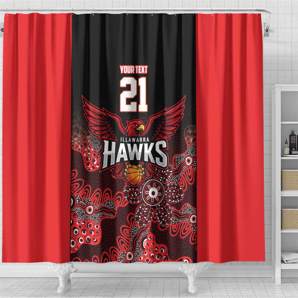 Basketball Custom Illawarra Shower Curtain Simple Australian Dot Art - Aussie Hoodie