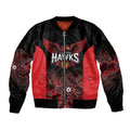 Basketball Custom Illawarra Sleeve Zip Bomber Jacket Simple Australian Dot Art - Aussie Hoodie