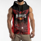Basketball Custom Illawarra Sleeveless Hoodie Simple Australian Dot Art - Aussie Hoodie