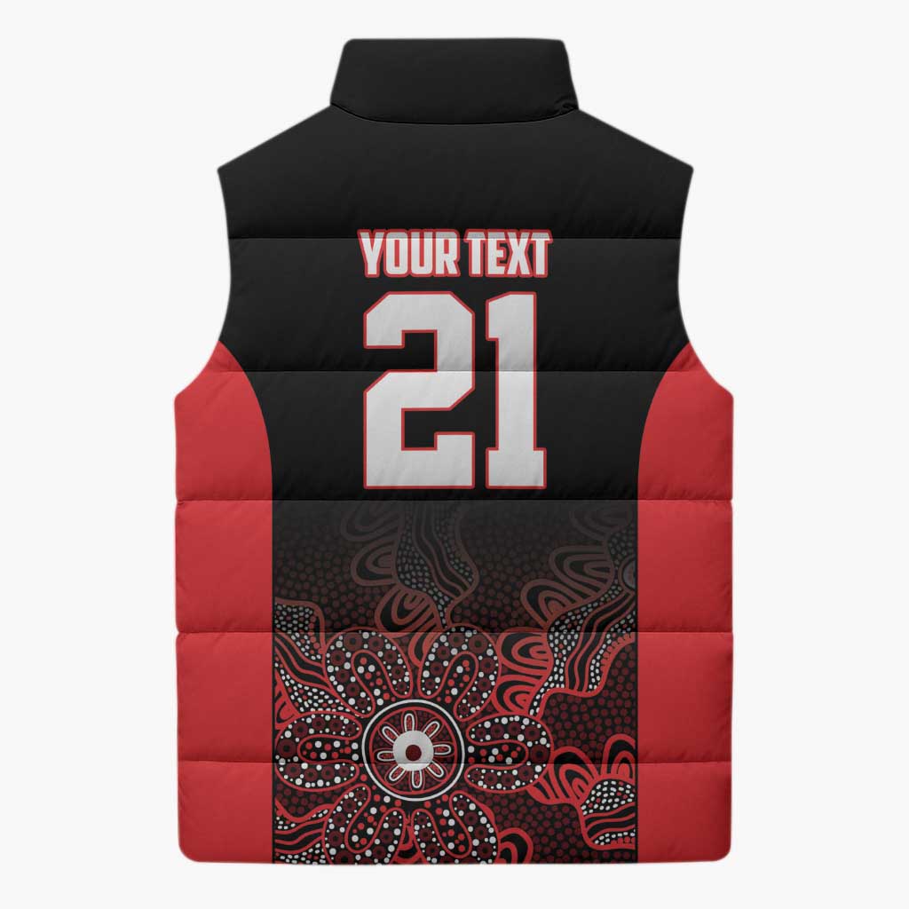 Basketball Custom Illawarra Sleeveless Puffer Jacket Simple Australian Dot Art - Aussie Hoodie