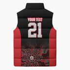 Basketball Custom Illawarra Sleeveless Puffer Jacket Simple Australian Dot Art - Aussie Hoodie