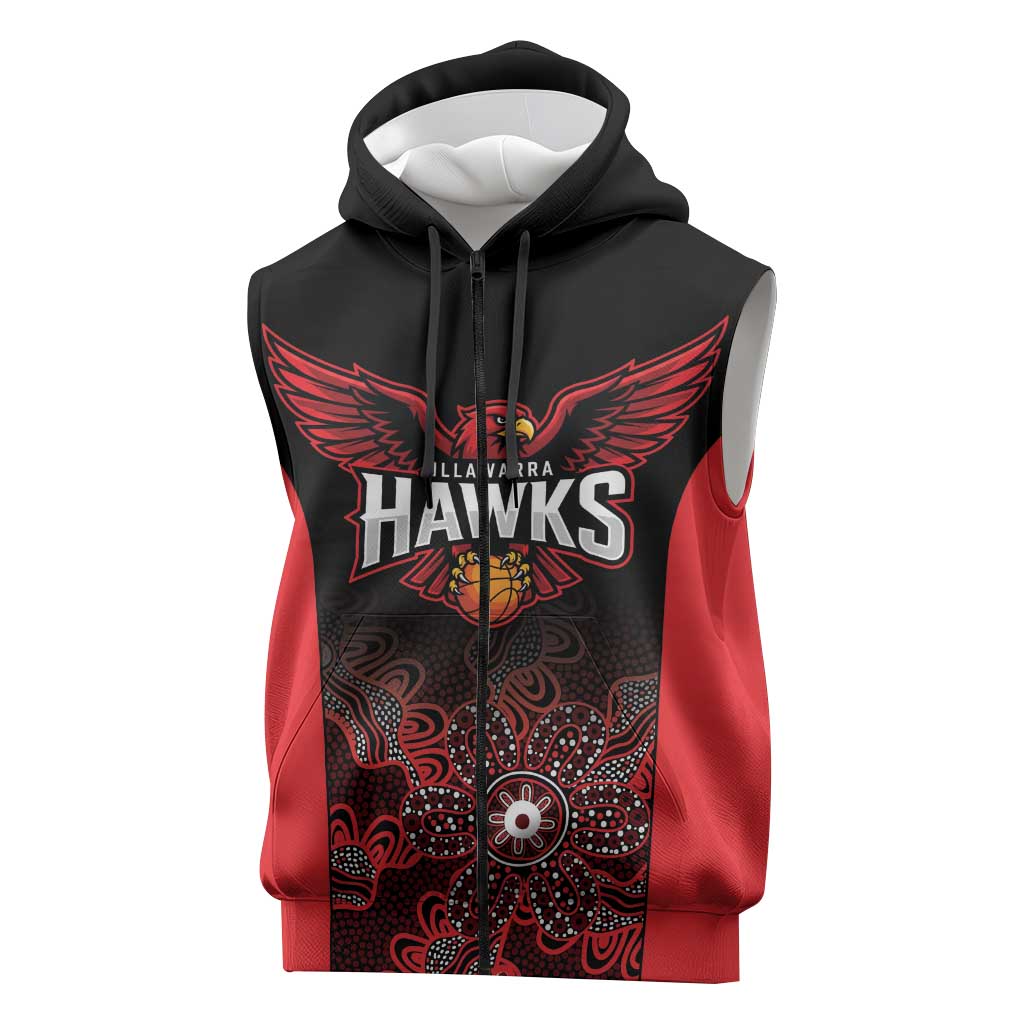 Basketball Custom Illawarra Sleeveless Zip Hoodie Simple Australian Dot Art LT9