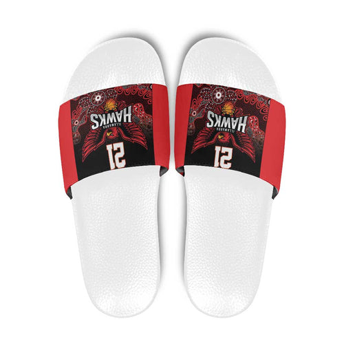 Basketball Custom Illawarra Slide Sandals Simple Australian Dot Art - Aussie Hoodie