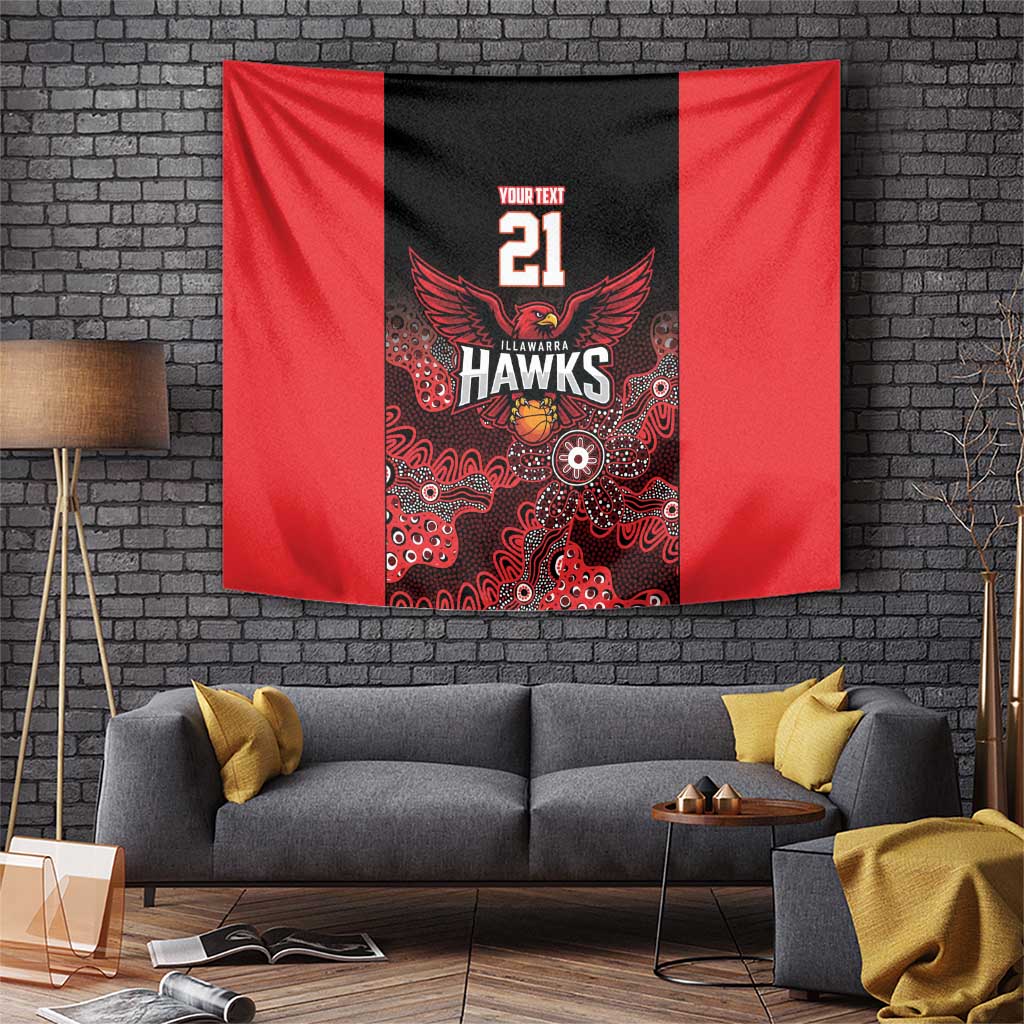 Basketball Custom Illawarra Tapestry Simple Australian Dot Art - Aussie Hoodie