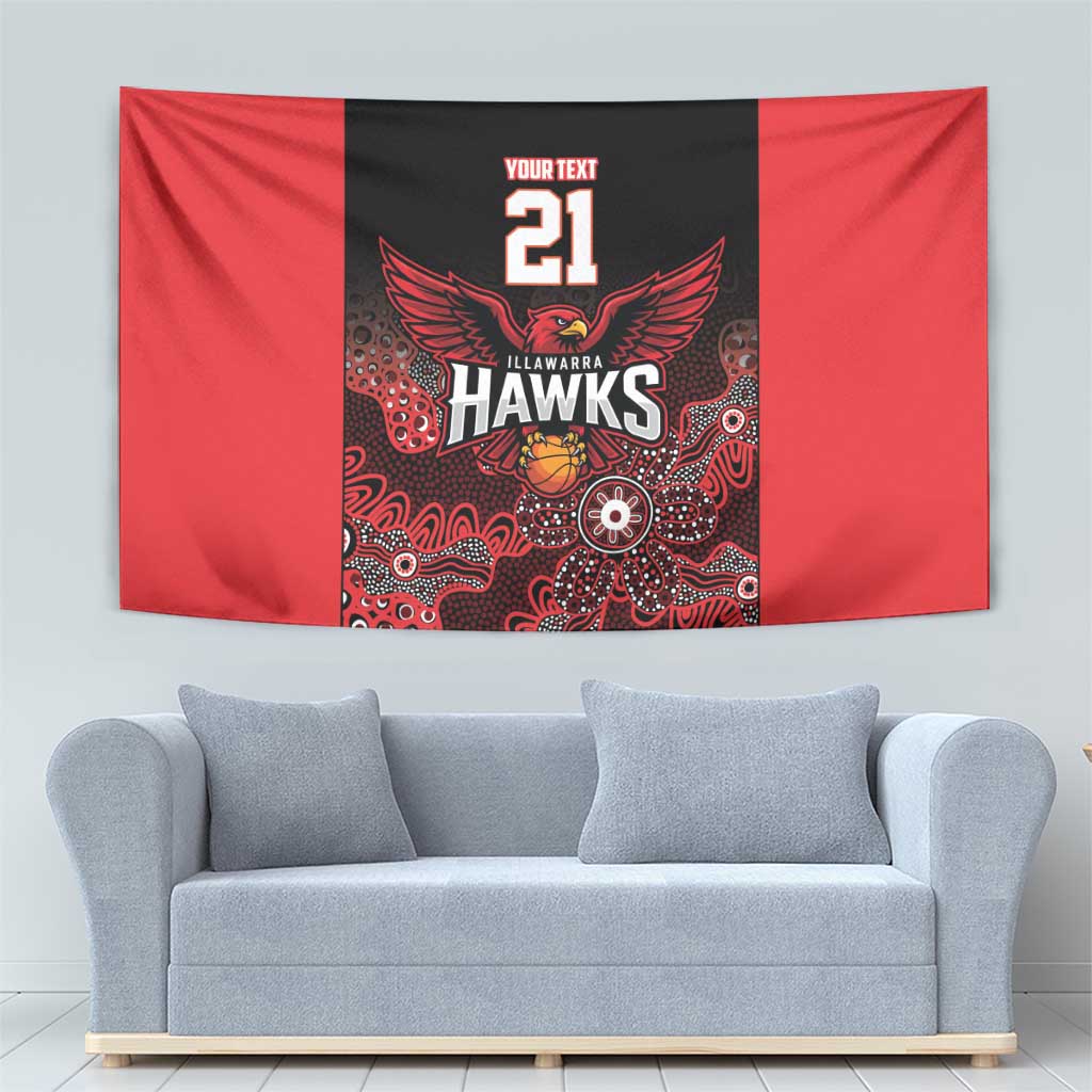 Basketball Custom Illawarra Tapestry Simple Australian Dot Art - Aussie Hoodie