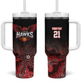 Basketball Custom Illawarra Tumbler With Handle Simple Australian Dot Art - Aussie Hoodie