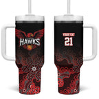 Basketball Custom Illawarra Tumbler With Handle Simple Australian Dot Art - Aussie Hoodie