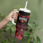Basketball Custom Illawarra Tumbler With Handle Simple Australian Dot Art - Aussie Hoodie