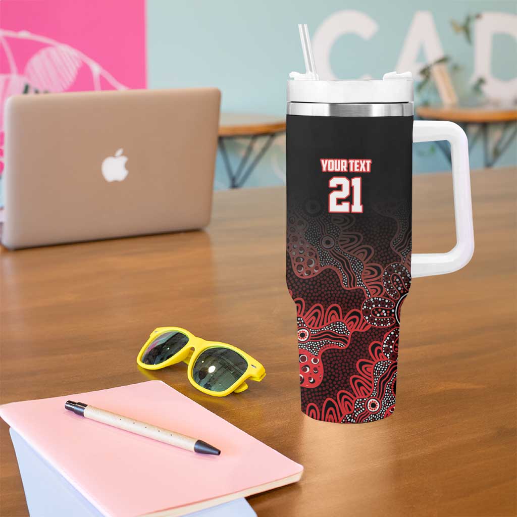 Basketball Custom Illawarra Tumbler With Handle Simple Australian Dot Art - Aussie Hoodie