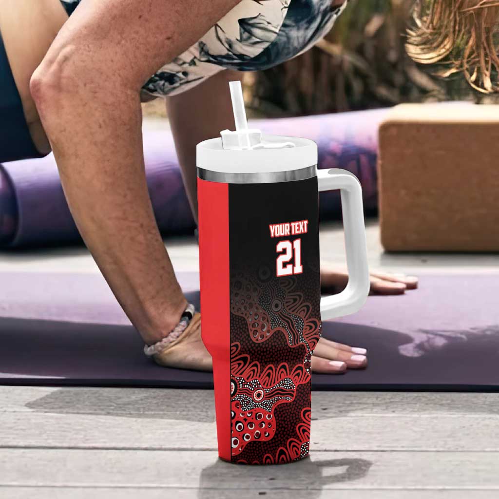 Basketball Custom Illawarra Tumbler With Handle Simple Australian Dot Art - Aussie Hoodie