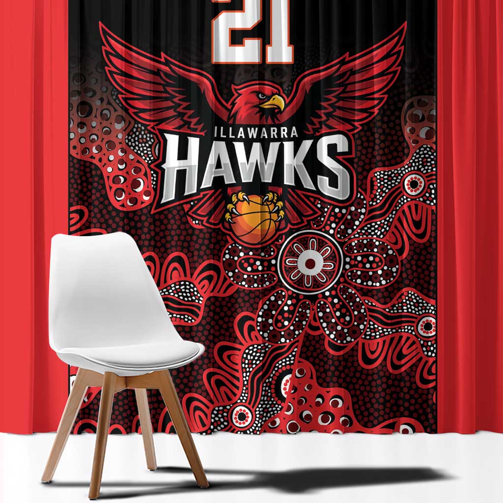 Basketball Custom Illawarra Window Curtain Simple Australian Dot Art - Aussie Hoodie