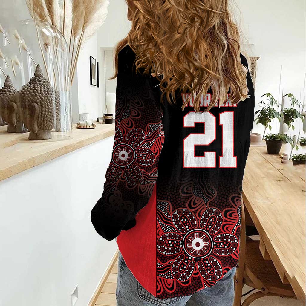 Basketball Custom Illawarra Women Casual Shirt Simple Australian Dot Art - Aussie Hoodie
